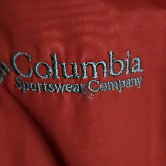 Columbia Burgundy Fleece Lined Nylon Jacket Size L - Picture 3 of 5